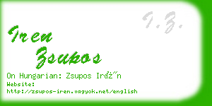 iren zsupos business card